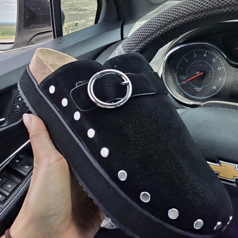 Shoe Dazzle Black Winter Slip-On Boots